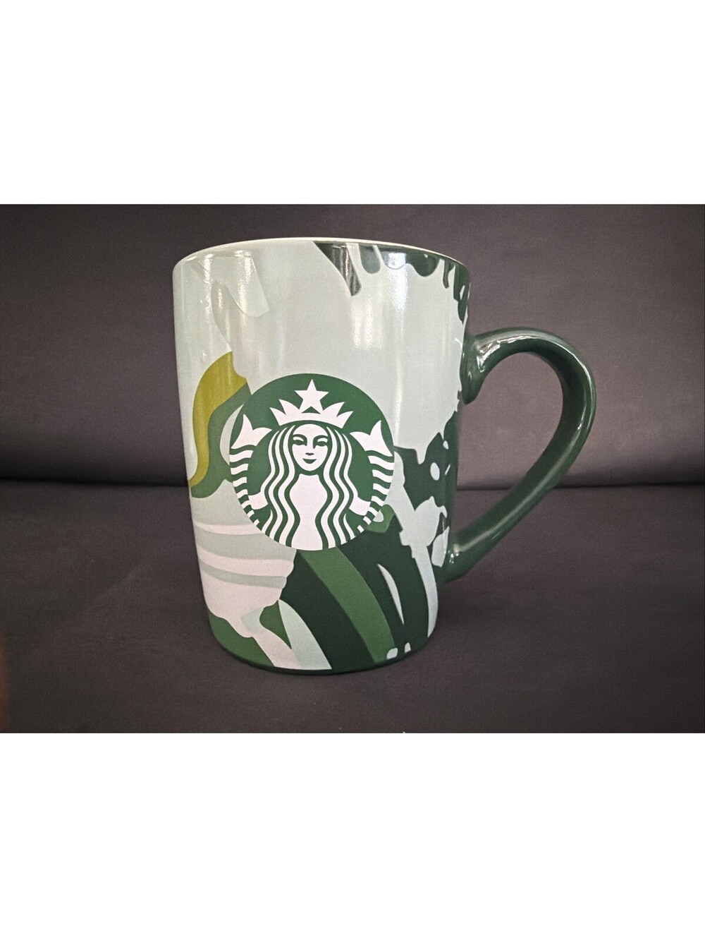 2021 STARBUCKS MUG CUP 10 OZ Greens And Whites